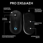 Logitech G Pro 2 Lightspeed Ασύρματο RGB Gaming Ποντίκι 44000 DPI Μαύρο