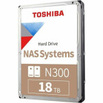 Toshiba N300 Bulk 18TB HDD Σκληρός Δίσκος 3.5 SATA III 7200rpm με 128MB Cache για NAS Bulk Κωδικός HDWG51JUZSVA