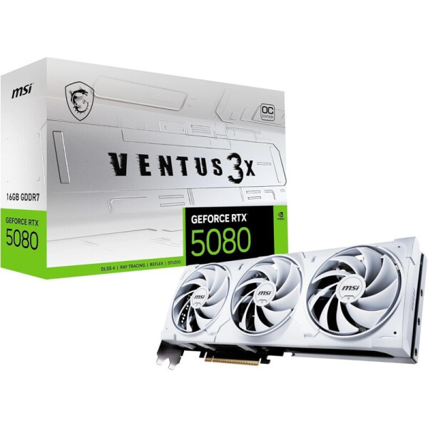 MSI GeForce RTX 5080 16GB GDDR7 Ventus 3X OC White Κάρτα Γραφικών Κωδικός V531-062R