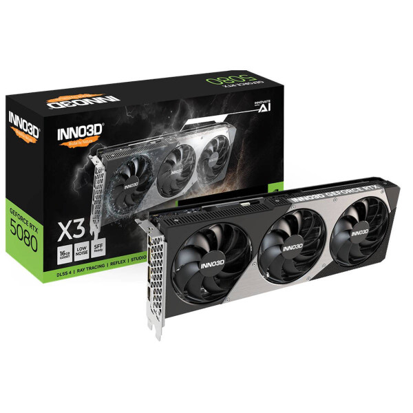 Inno 3D GeForce RTX 5080 16GB GDDR7 X3 Κάρτα Γραφικών Κωδικός N50803-16D7-176068N