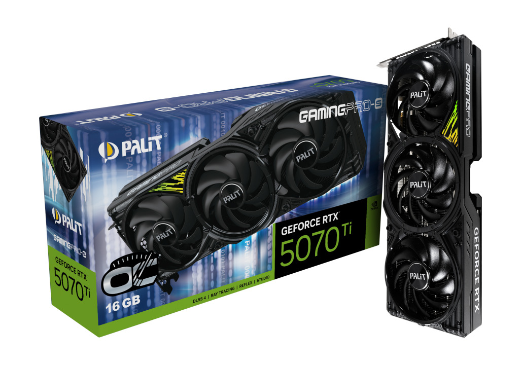 Palit GeForce RTX 5070 Ti 16GB GDDR7 GamingPro-S OC Κάρτα Γραφικών Κωδικός NE7507TS19T2-GB2031U
