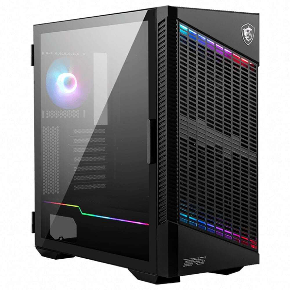 MSI MPG Velox 100P Airflow Gaming Midi Tower Κουτί Υπολογιστή με Πλαϊνό Παράθυρο και RGB Φωτισμό Μαύρο