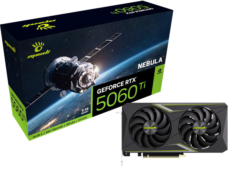 Manli GeForce RTX 5060 Ti 8GB GDDR7 Nebula Κάρτα Γραφικών N777506TIM26500