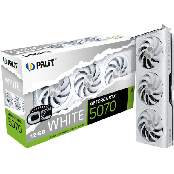 Palit GeForce RTX 5070 12GB GDDR7 White OC Κάρτα Γραφικών Κωδικός NE75070U19K9-GB2050W