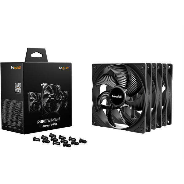 Be Quiet Pure Wings 3 Case Fan 140mm με Σύνδεση 4-Pin PWM 3τμχ