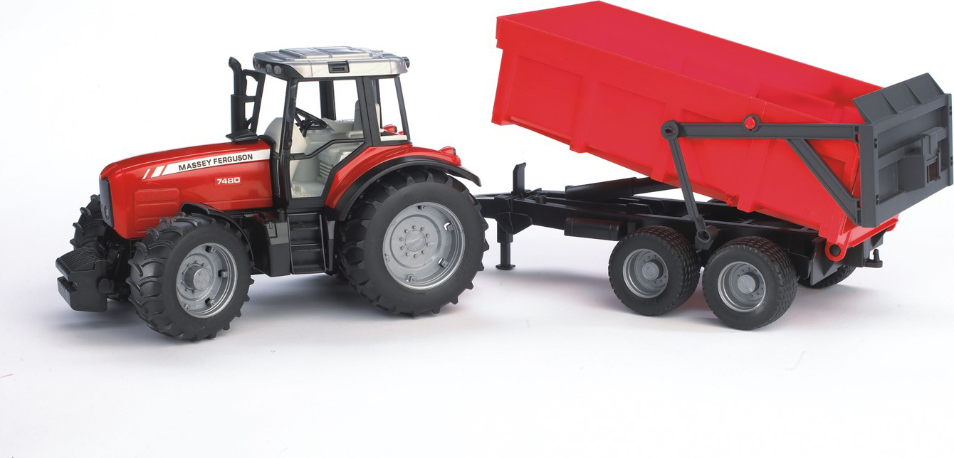 Bruder Τρακτέρ Massey Ferguson 7480 με Καρότσα για 3 Ετών
