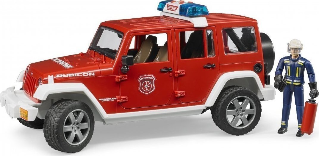 Bruder Αυτοκινητάκι Jeep Wrangler Unlimited Rubicon Fire Engine για 3 Ετών