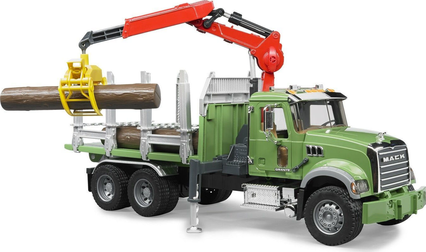 Bruder Φορτηγό Mack Granite Timber Truck with 3 Trunks για 3 Ετών