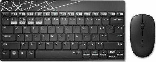 Rapoo 8000M Ασύρματο Σετ Πληκτρολόγιο Ποντίκι Αγγλικό US