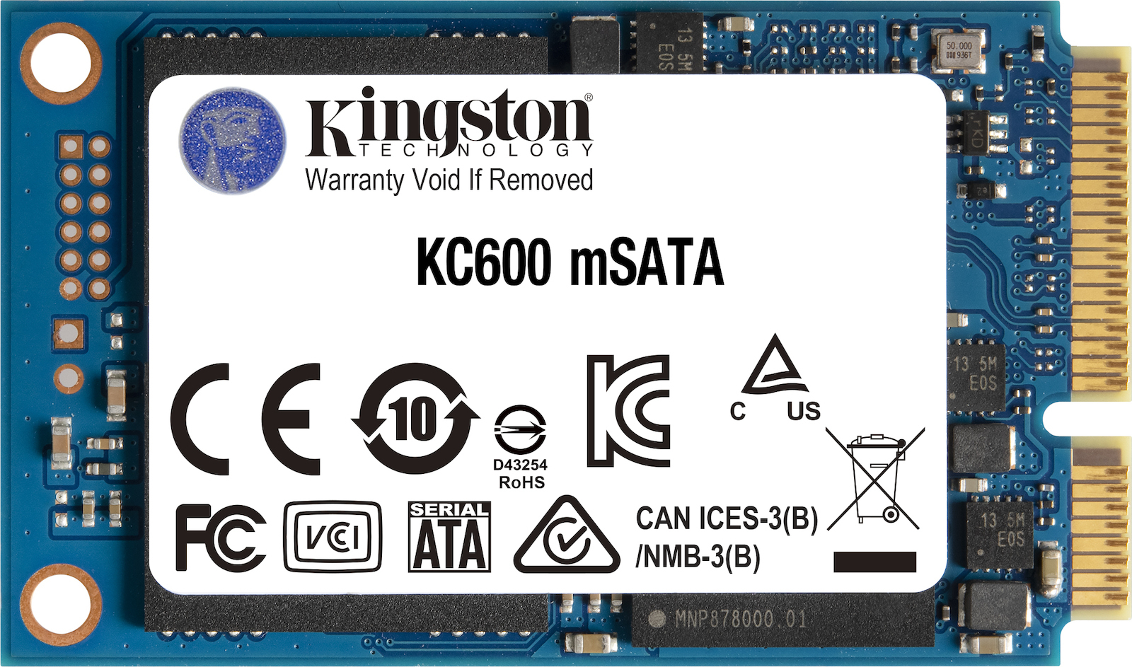 Kingston KC600 SSD 1TB mSATA SATA III Κωδικός SKC600MS/1024G