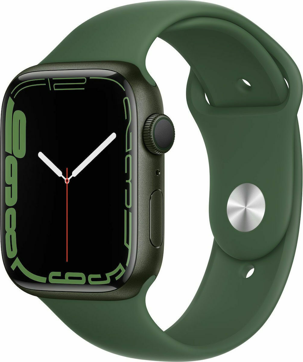 Apple Watch Series 7 Cellular Aluminium 41mm Αδιάβροχο με eSIM και Παλμογράφο Green