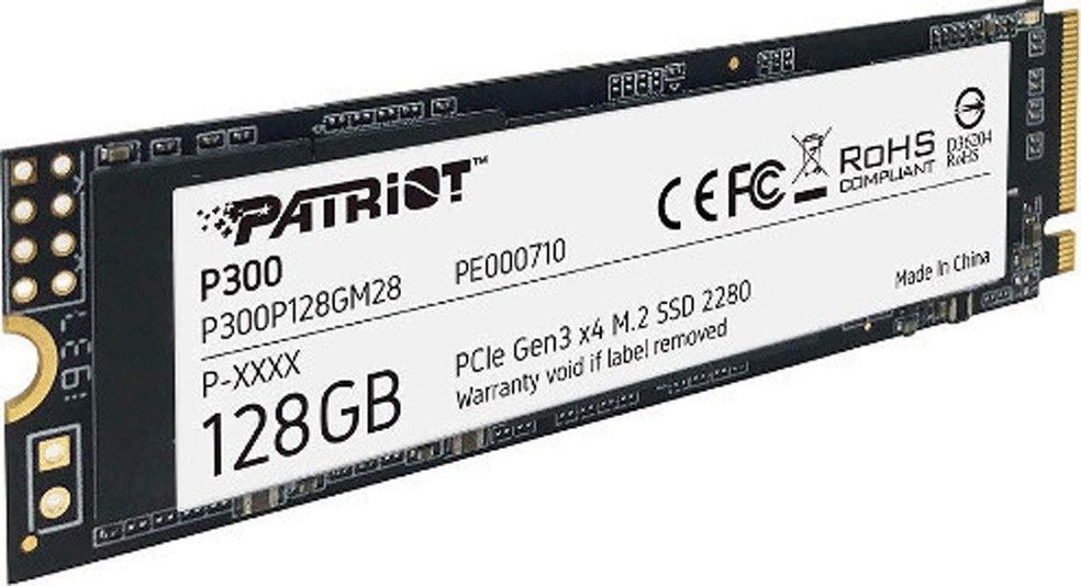 Patriot P300 SSD 128GB M.2 NVMe PCI Express 3.0 Κωδικός P300P128GM28