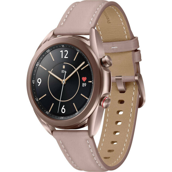 Samsung Galaxy Watch3 LTE Stainless Steel 41mm Αδιάβροχο με eSIM και Παλμογράφο Mystic Bronze