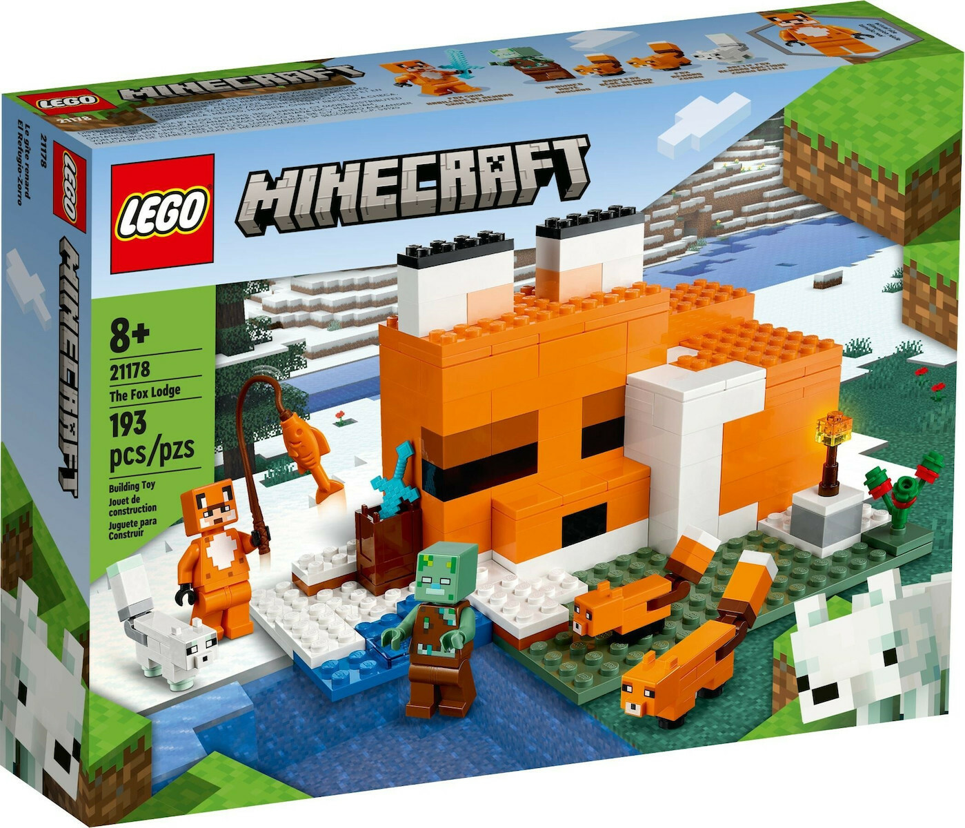 Lego Minecraft The Fox Lodge για 8 Ετών 193τμχ Κωδικός 21178