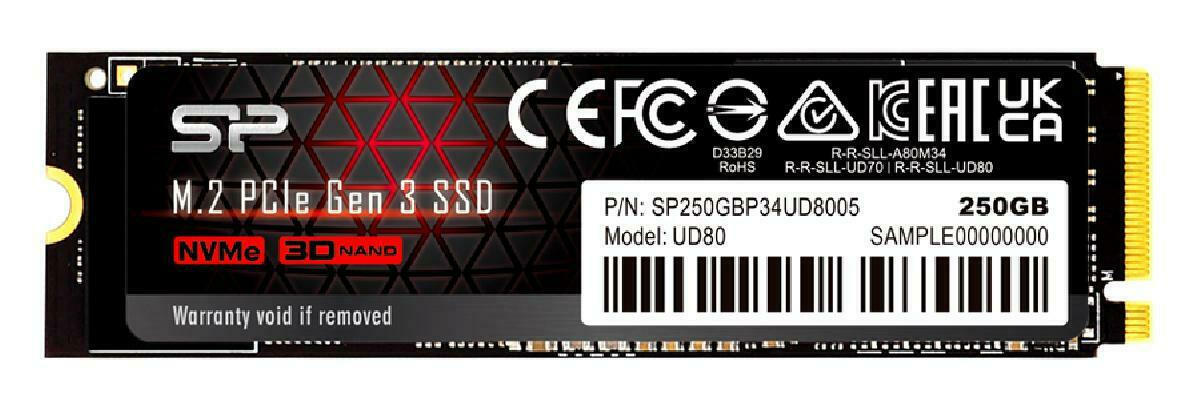 Silicon Power UD80 SSD 250GB M.2 NVMe PCI Express 3.0 Κωδικός SP250GBP34UD8005