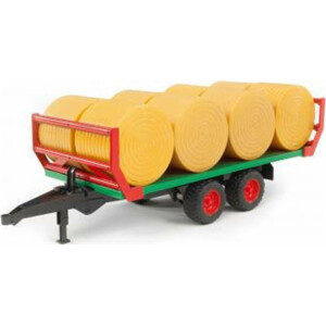 Bruder Bale Transport Trailer with 8 Round Bales για 3 Ετών
