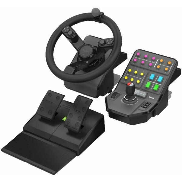 Logitech G Saitek Farm Sim Controller Bundle Τιμονιέρα με Μοχλό Ταχυτήτων και Πετάλια για PC με 900 Περιστροφής