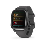 Garmin Venu Sq 2 Aluminium 40mm Αδιάβροχο Smartwatch με Παλμογράφο Slate Aluminium Bezel with Shadow Grey Case and Silicone Band