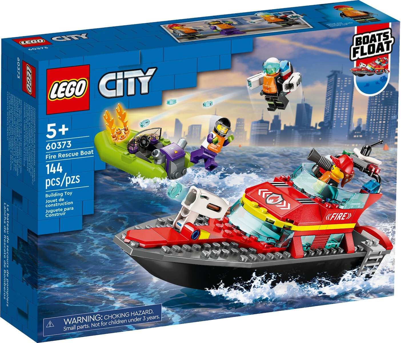 Lego City Fire Rescue Boat για 5 Ετών Κωδικός 60373