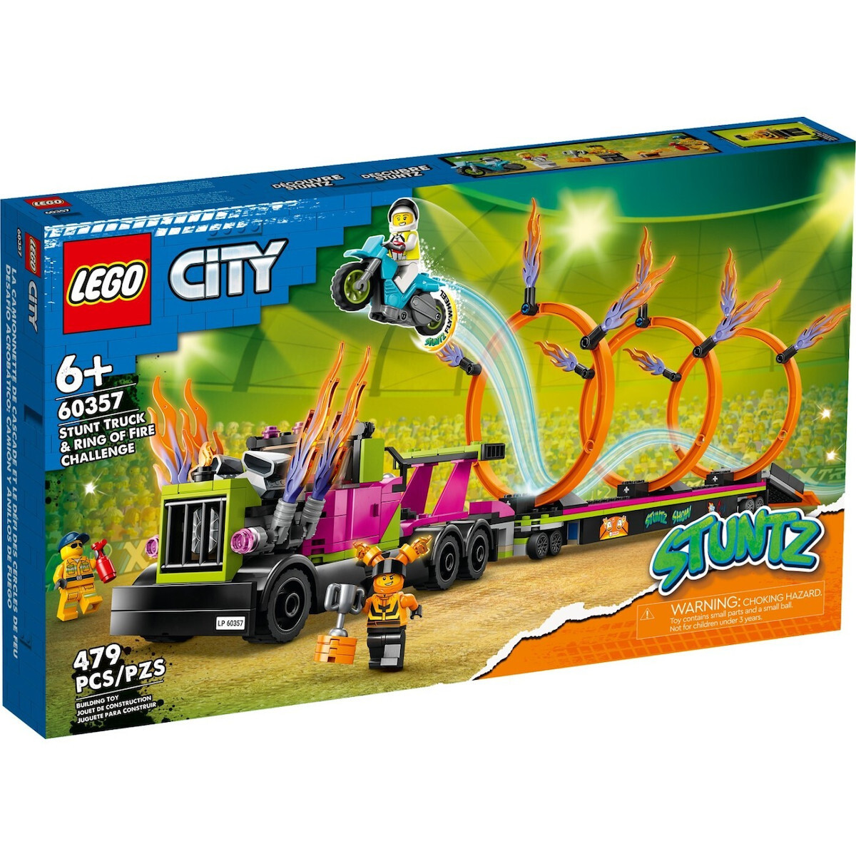 Lego City Stunt Truck Ring of Fire Challenge για 6 Ετών Κωδικός 60357