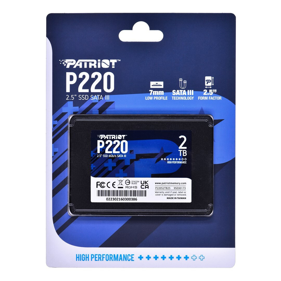 Patriot P220 SSD 2TB 2.5 SATA III Κωδικός P220S2TB25