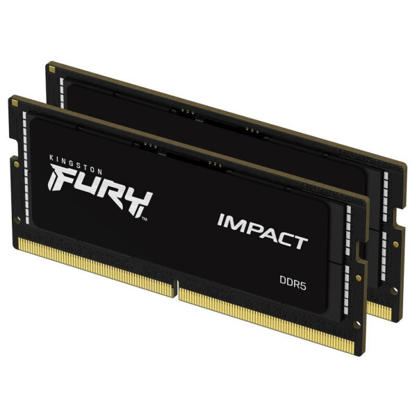 Kingston Fury Impact DDR5 32GB RAM με 2x16GB Modules και Ταχύτητα 6400 για Laptop Κωδικός KF564S38IBK2-32