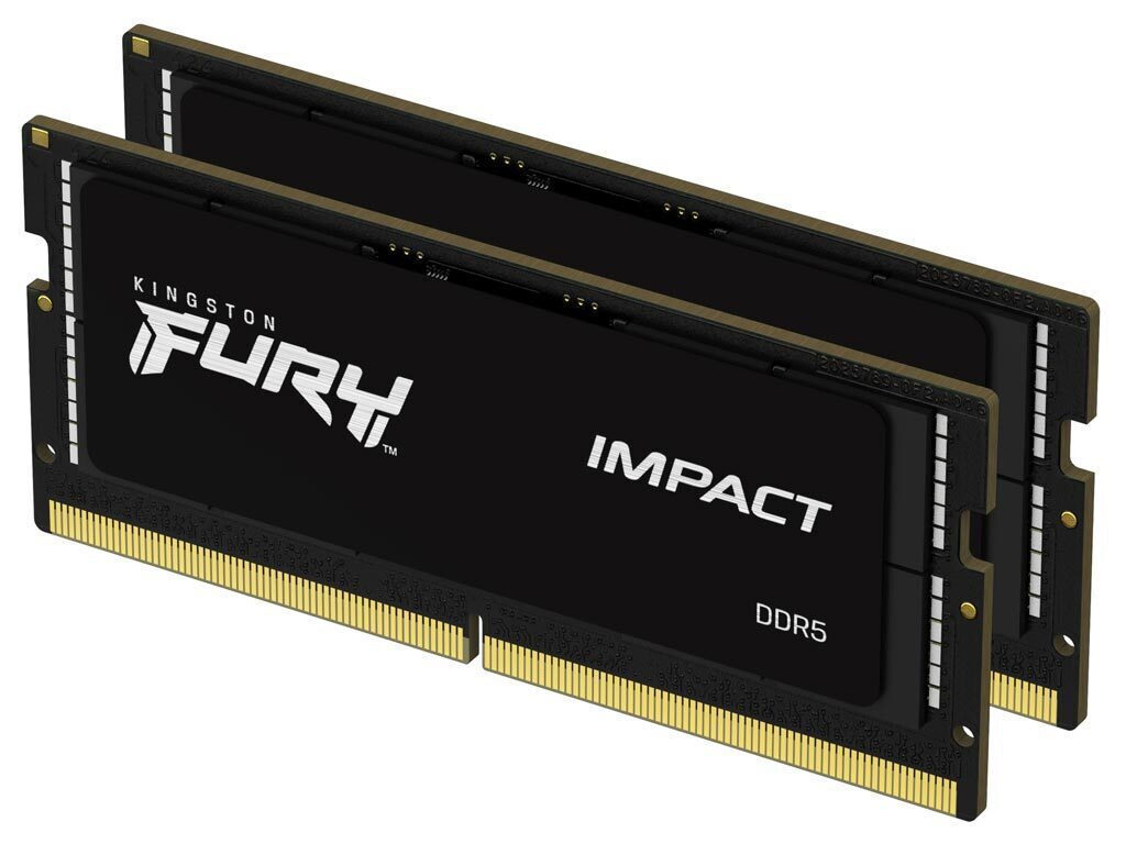 Kingston Fury Impact DDR5 32GB RAM με 2x16GB Modules και Ταχύτητα 6400 για Laptop Κωδικός KF564S38IBK2-32