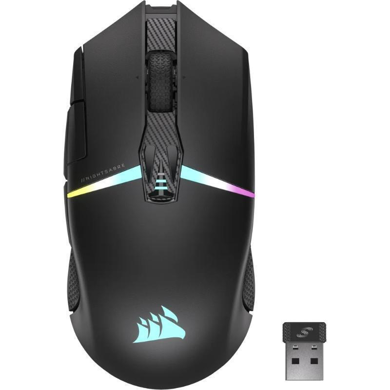 Corsair Nightsabre Ασύρματο RGB Gaming Ποντίκι 26000 DPI Μαύρο