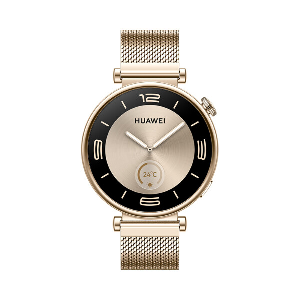 Huawei Watch GT 4 Stainless Steel 41mm Αδιάβροχο με Παλμογράφο Light Gold Milanese Strap