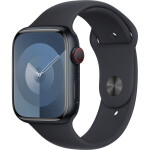 Apple Watch Series 9 Cellular Aluminium 45mm Αδιάβροχο με eSIM και Παλμογράφο Midnight με Midnight Sport Band M/L
