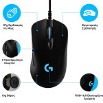 Logitech G403 Hero RGB Gaming Ποντίκι 25000 DPI Μαύρο