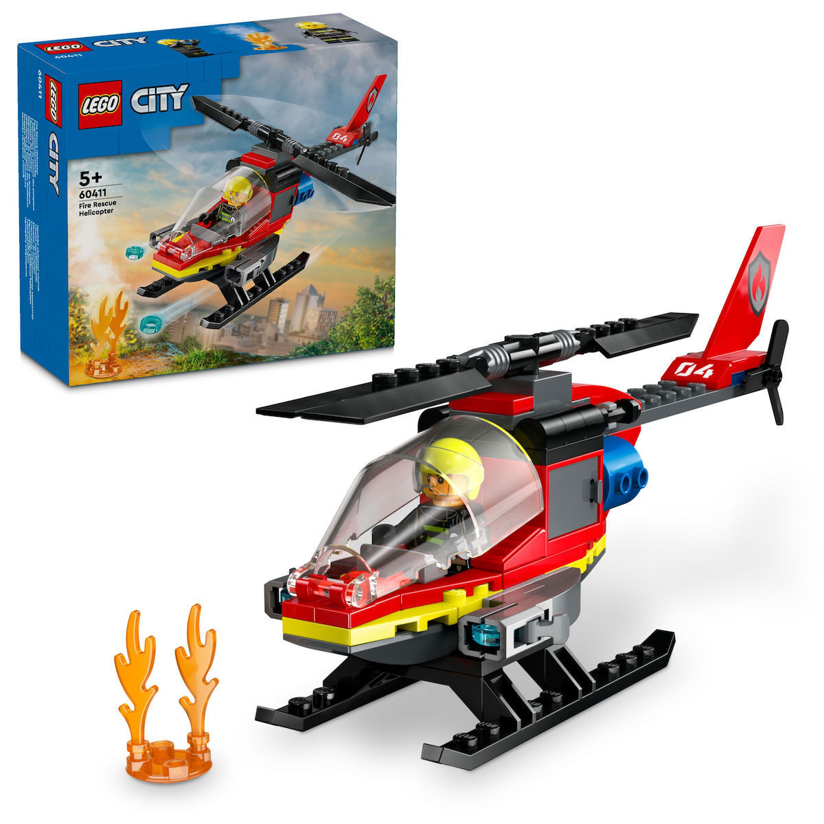 Lego City Fire Rescue Helicopter για 5 Ετών Κωδικός 60411