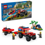 Lego City 4x4 Fire Truck With Rescue Boat για 5 Ετών Κωδικός 60412