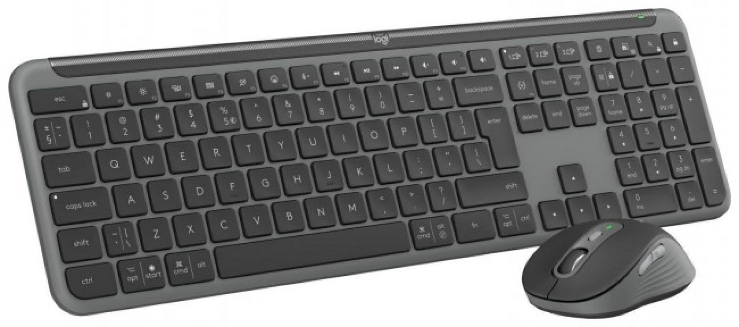 Logitech Signature Slim Combo MK950 Ασύρματο Bluetooth Σετ Πληκτρολόγιο Ποντίκι Αγγλικό US