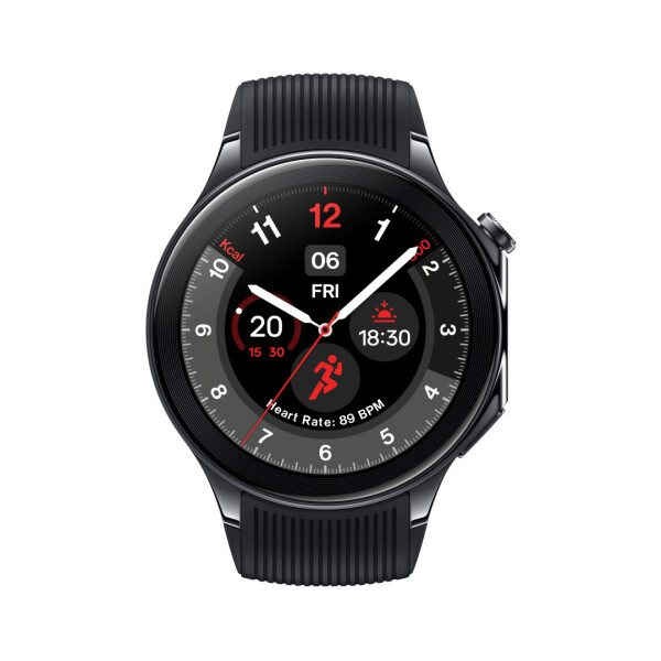 OnePlus Watch 2 Stainless Steel 47mm Αδιάβροχο με Παλμογράφο Black Steel