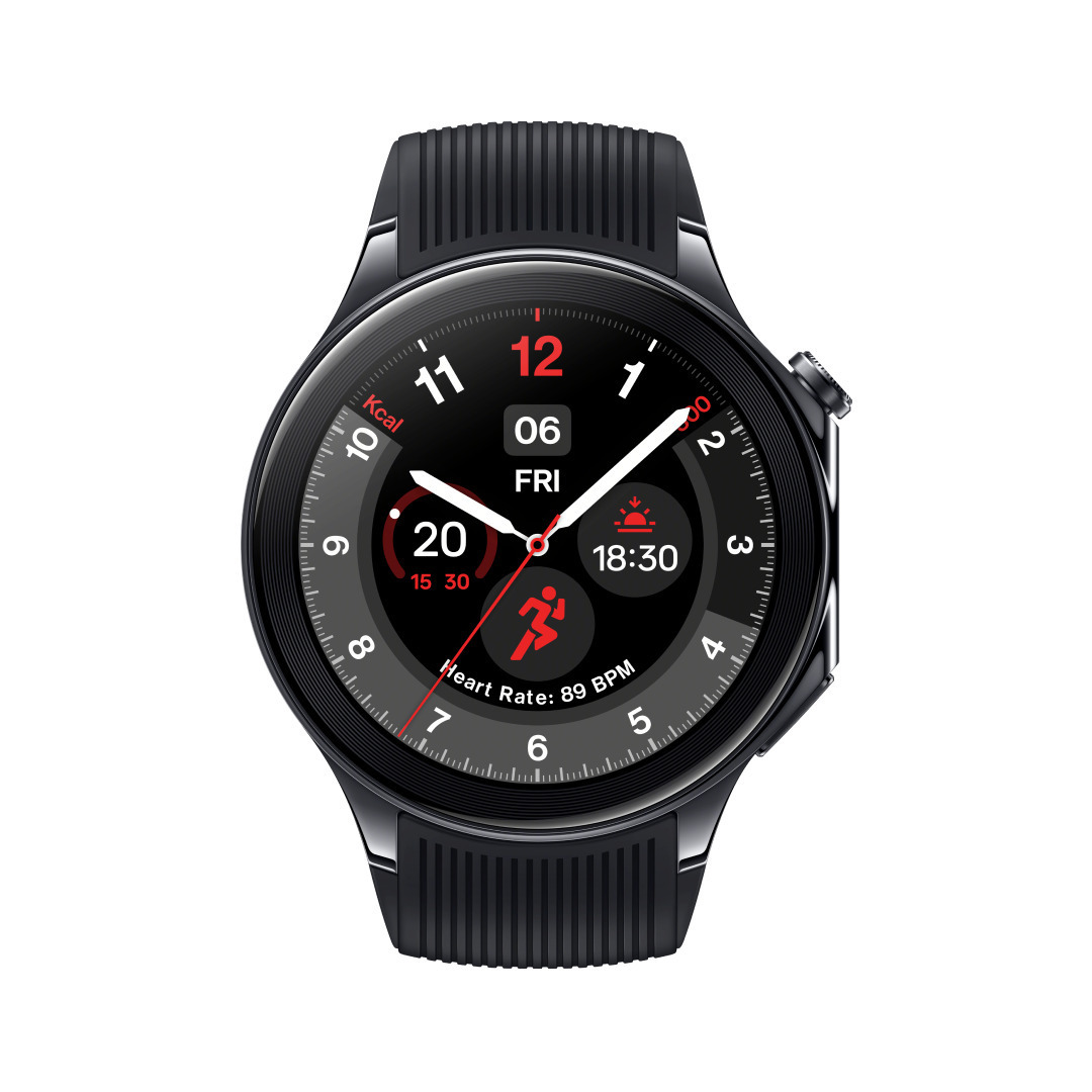OnePlus Watch 2 Stainless Steel 47mm Αδιάβροχο με Παλμογράφο Black Steel