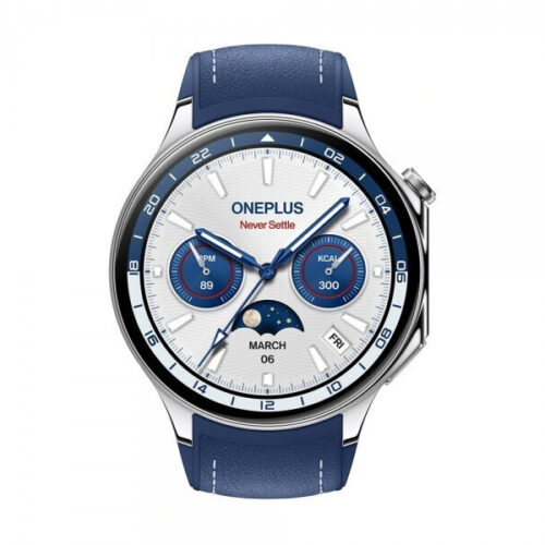 OnePlus Watch 2 Stainless Steel 47mm Αδιάβροχο με Παλμογράφο Nordic Blue Edition