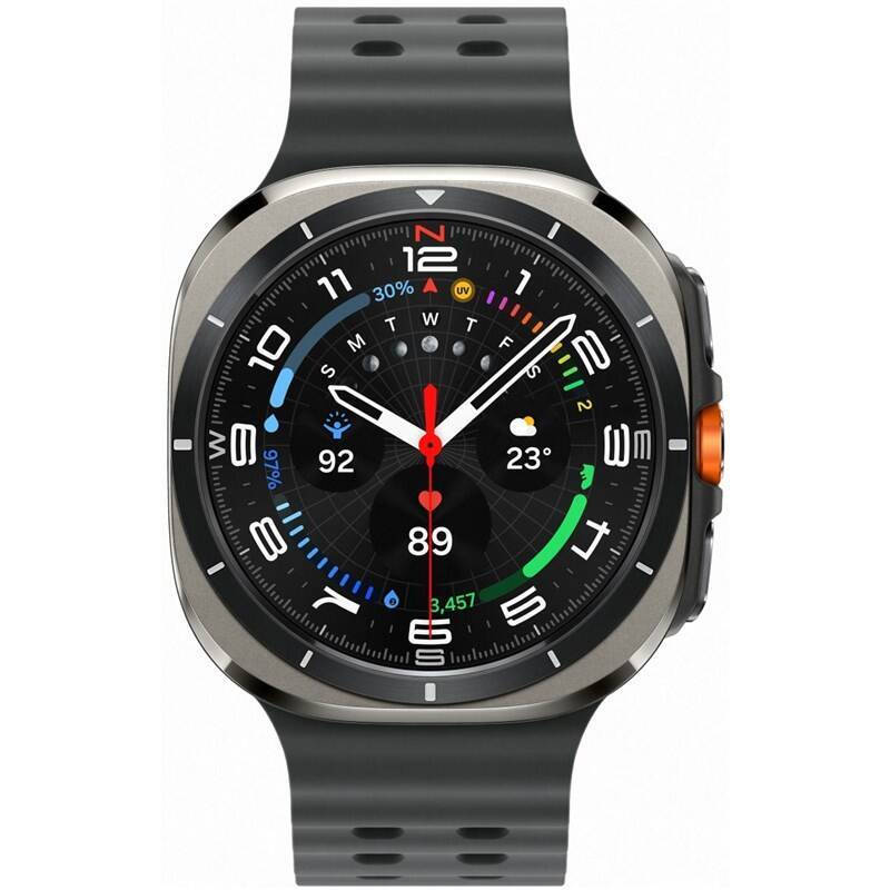Samsung Galaxy Watch Ultra Titanium 47mm Αδιάβροχο με eSIM και Παλμογράφο Titanium SIlver
