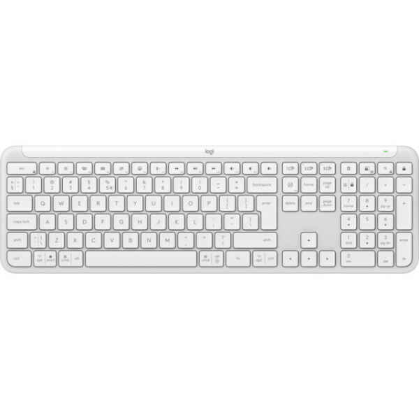 Logitech Signature Slim Ασύρματο Πληκτρολόγιο Αγγλικό US Offwhite