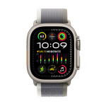 Apple Watch Ultra 2 Titanium 49mm Αδιάβροχο με eSIM και Παλμογράφο Green/Grey Trail Loop M/L