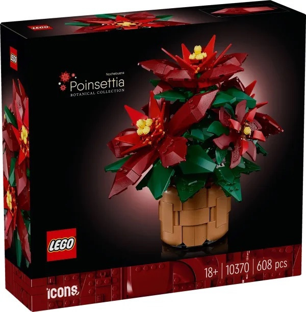 Lego Botanical Collection Poinsettia για 18 Ετών 608τμχ Κωδικός 10370