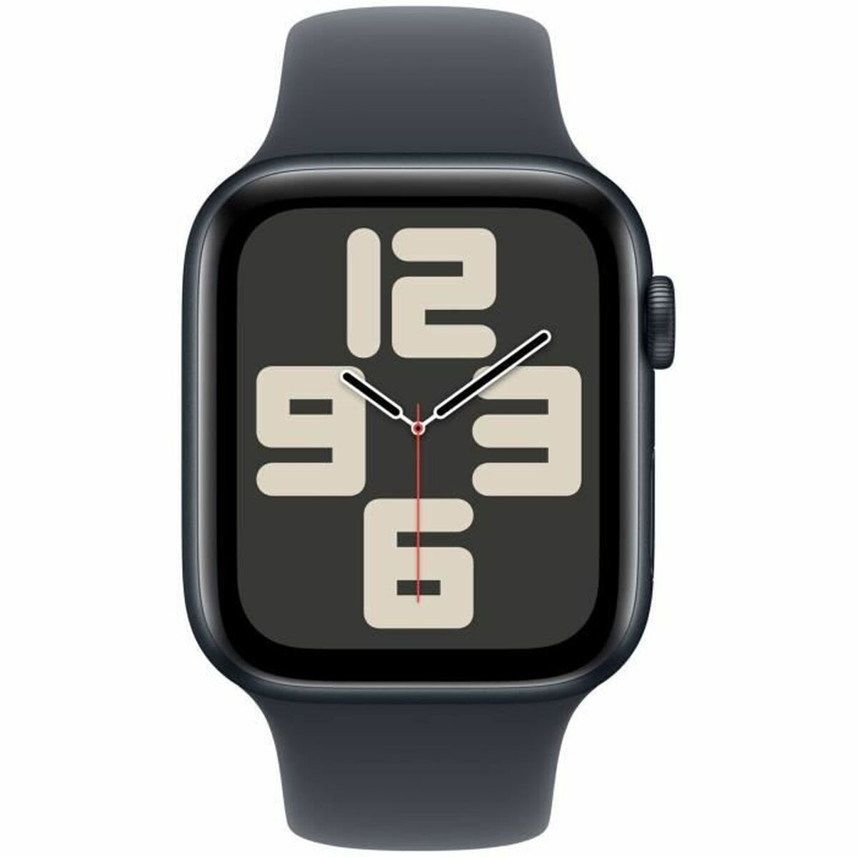 Apple Watch SE 2024 Aluminium 44mm Αδιάβροχο με Παλμογράφο Midnight με Midnight Sport Band M/L