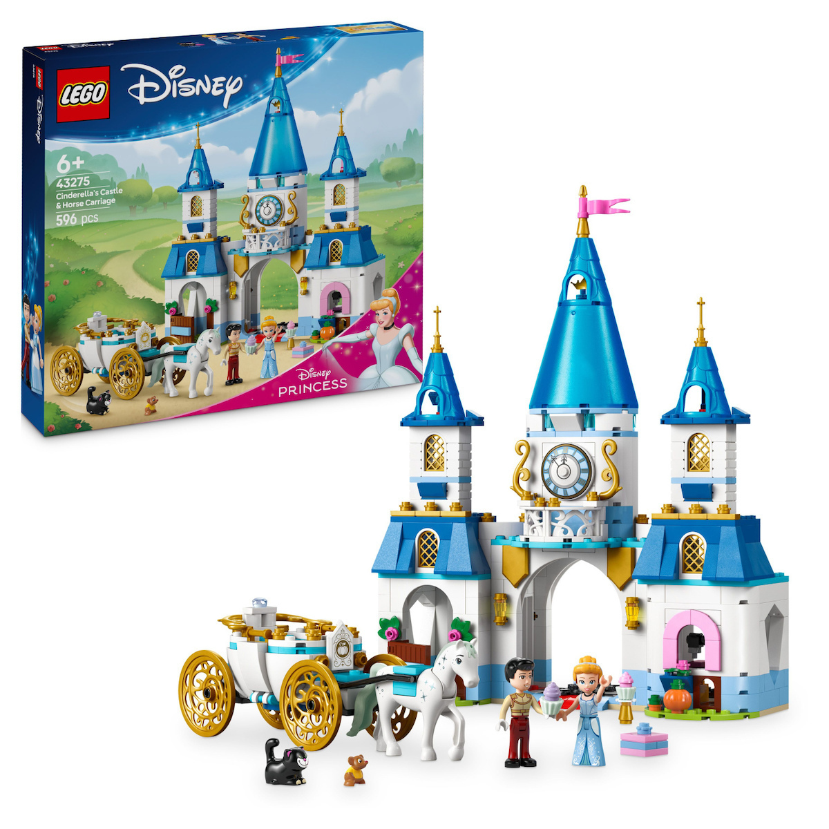 Lego Castle Cinderellas Castle Horse Carriage για 6 Ετών 596τμχ Κωδικός 43275