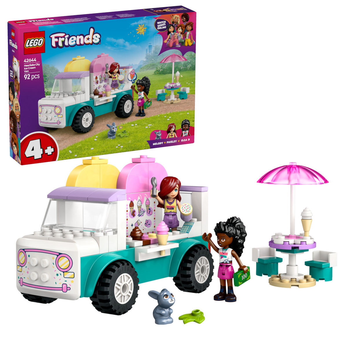 Lego Friends Heartlake City Ice Cream Van για 4 Ετών 92τμχ Κωδικός 42644