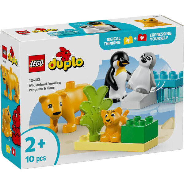 Lego Duplo Wild Animal Families Penguins Lions για 2 Ετών 10τμχ Κωδικός 10442