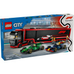 Lego City F1 Truck with RB20 AMR24 F1 Cars για 8 Ετών 1086τμχ Κωδικός 60445