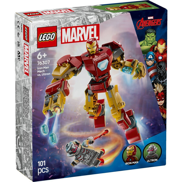 Lego Marvel Iron Man Mech vs. Ultron για 6 Ετών 101τμχ Κωδικός 76307