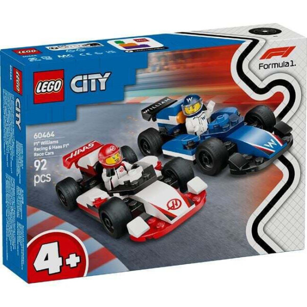 Lego City F1 Williams Racing Haas F1 Race Cars για 4 Ετών 92τμχ Κωδικός 60464
