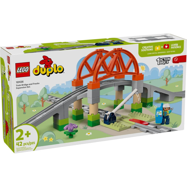 Lego Duplo Train Bridge and Tracks Expansion Set για 2 Ετών 42τμχ Κωδικός 10426