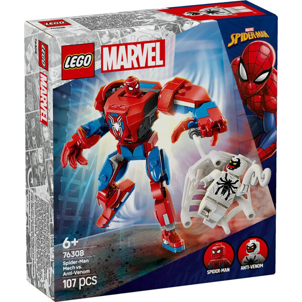 Lego Spider-Man Spider-Man Mech vs. Anti-Venom για 6 Ετών 107τμχ Κωδικός 76308